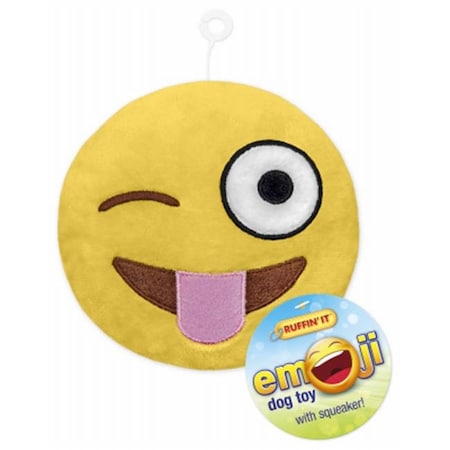 Westminster Pet Products 229357 Emoji Plush Dog Toy With Squeaker; Assorted Emoji Styles